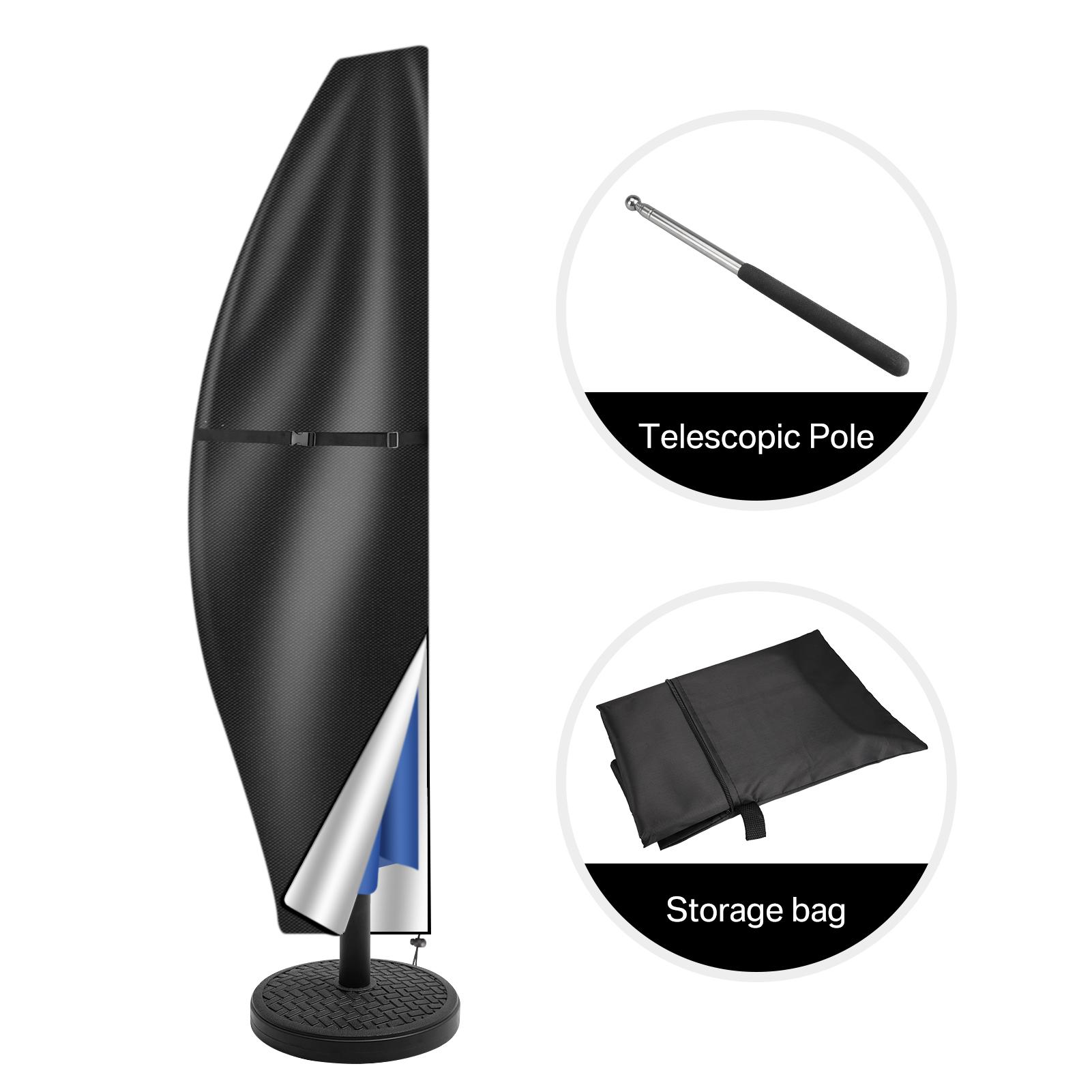 

Durable Hanging Banana Style Parasol Cover Patio Umbrella Cover Waterproof Cantilever Offset Umbrella Cover With Sturdy Zipper 205cm