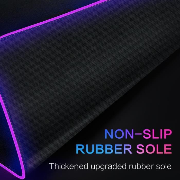 Tapis de Souris Gamer Lumineux Tapis de souris LED Light, Gaming Mouse Pad avec LED Rétro-Eclairage RVB avec câble USB, 350x250 x 3