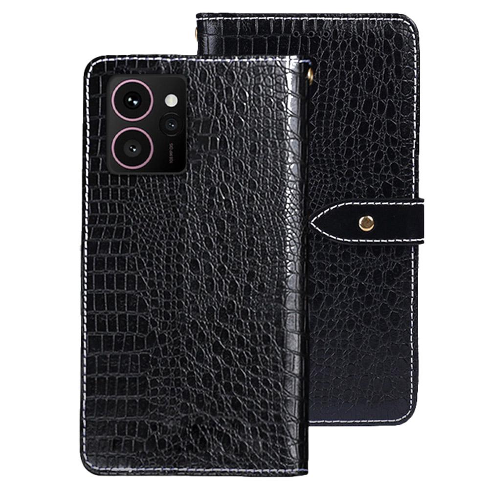 IDEWEI For HMD Skyline Case Crocodile Texture PU Leather Flip Phone Cover B