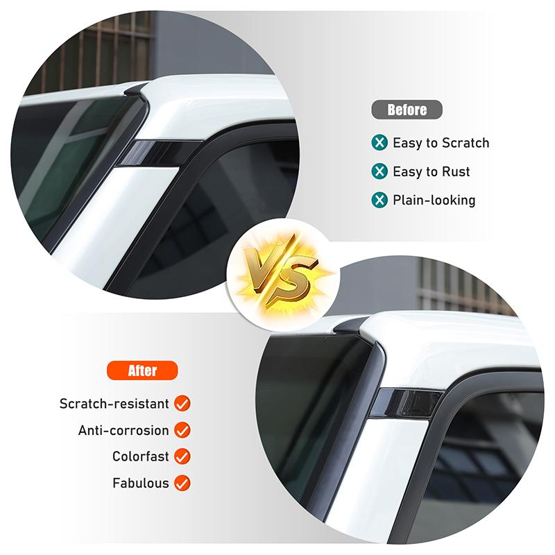 2Pcs For Toyota Land Cruiser Prado J250 LC250 2025 2025 Glossy Black A-Pillar Front Triangle Molding Trim Cover Car Accessories