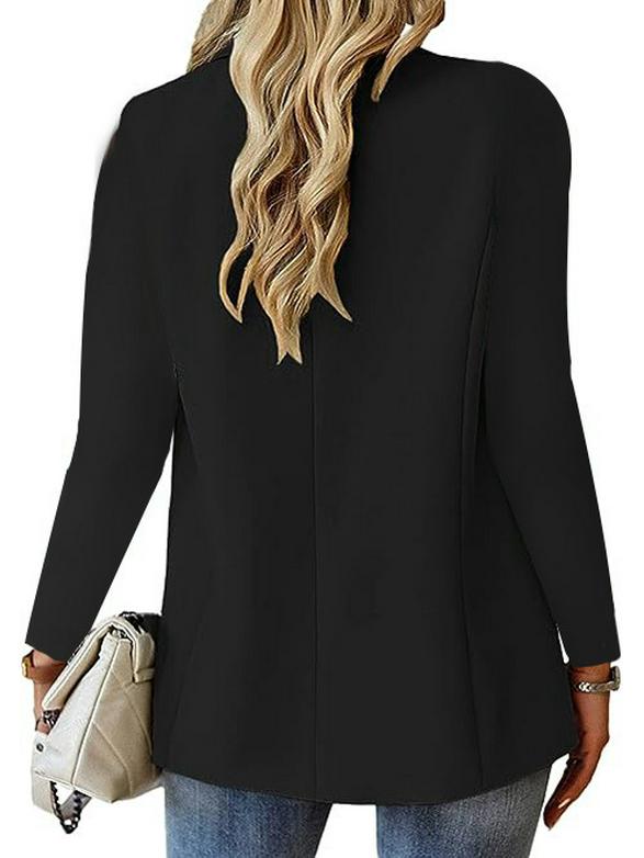 2025 Autumn Long-Sleeve Women's Solid Color Cardigan Suit Jacket