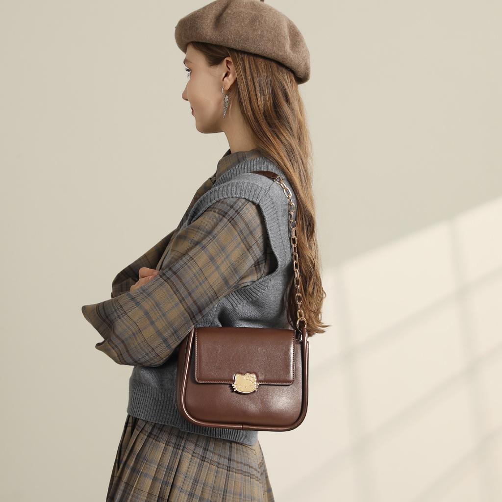 New Sanrio Hello Kitty Synthetic Leather Shoulder Bag, Crossbody Bag Regular Women's Multicolor HHF41056