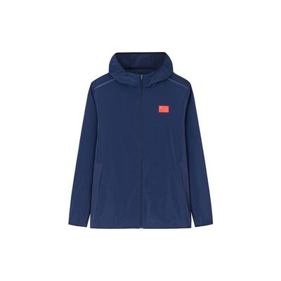 Giacca Felpa con Cappuccio e Zip Monocolore Bandiera Nazionale Uomo Giacca Blu Scuro 152330601-6
