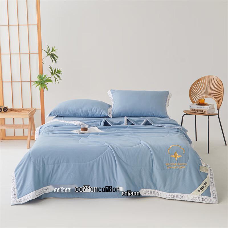 

Southern Life Embroidered Hand-Piped Summer Quilt