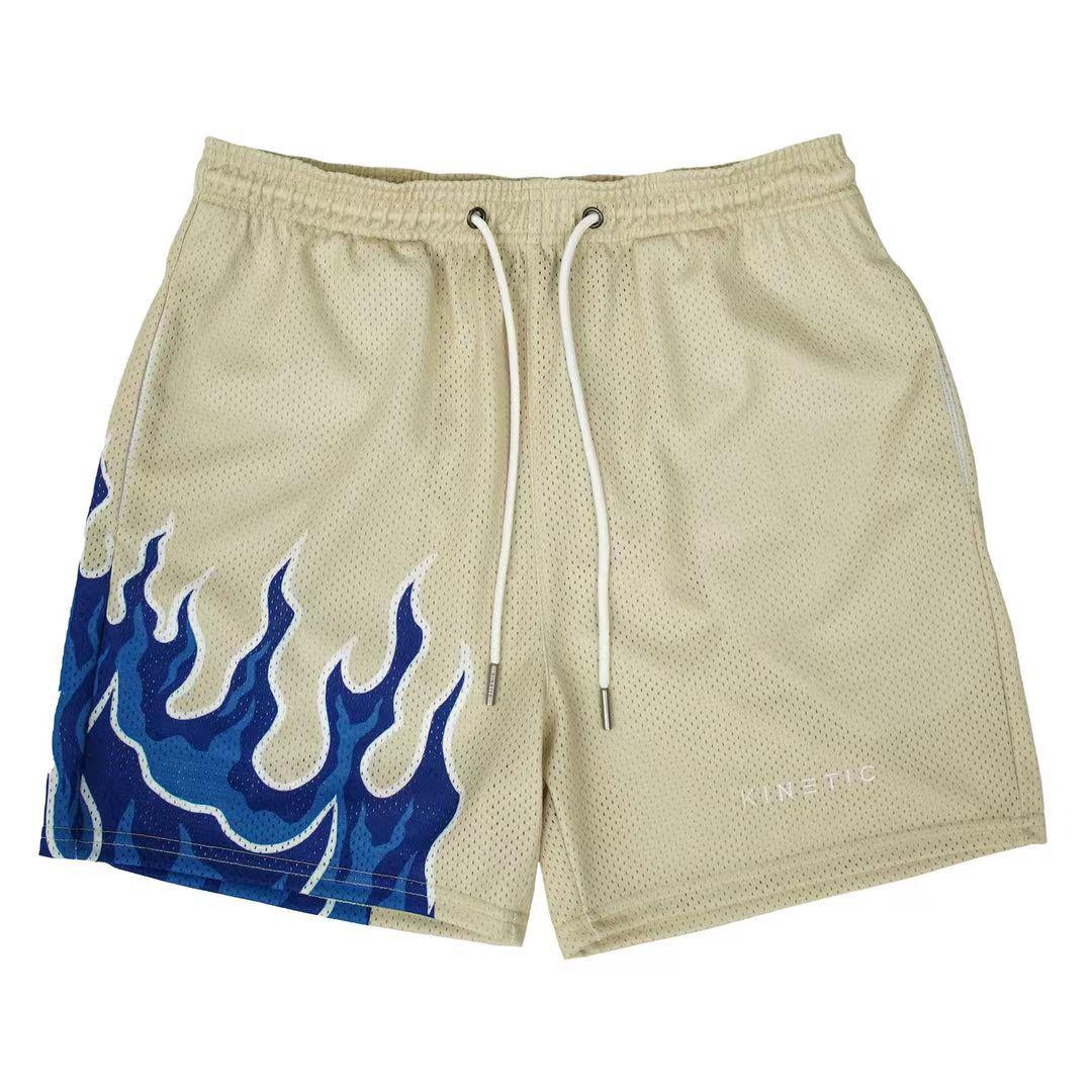 Мужские новые спортивные шорты быстросохнущие коллаборация American Flame XXL синий