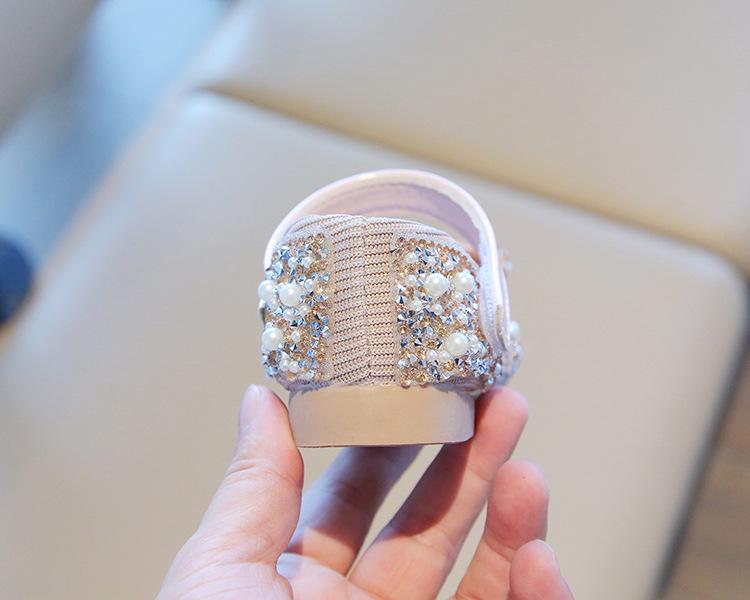 Mädchen Prinzessinnen-Schuhe mit Strass und Schleife für Frühling/Herbst 2026 - Perfekt für Tanz und Auftritte