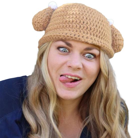Chicken Leg Hat Highly Elastic Knitted Windproof Thermal Cap for Winter Fun
