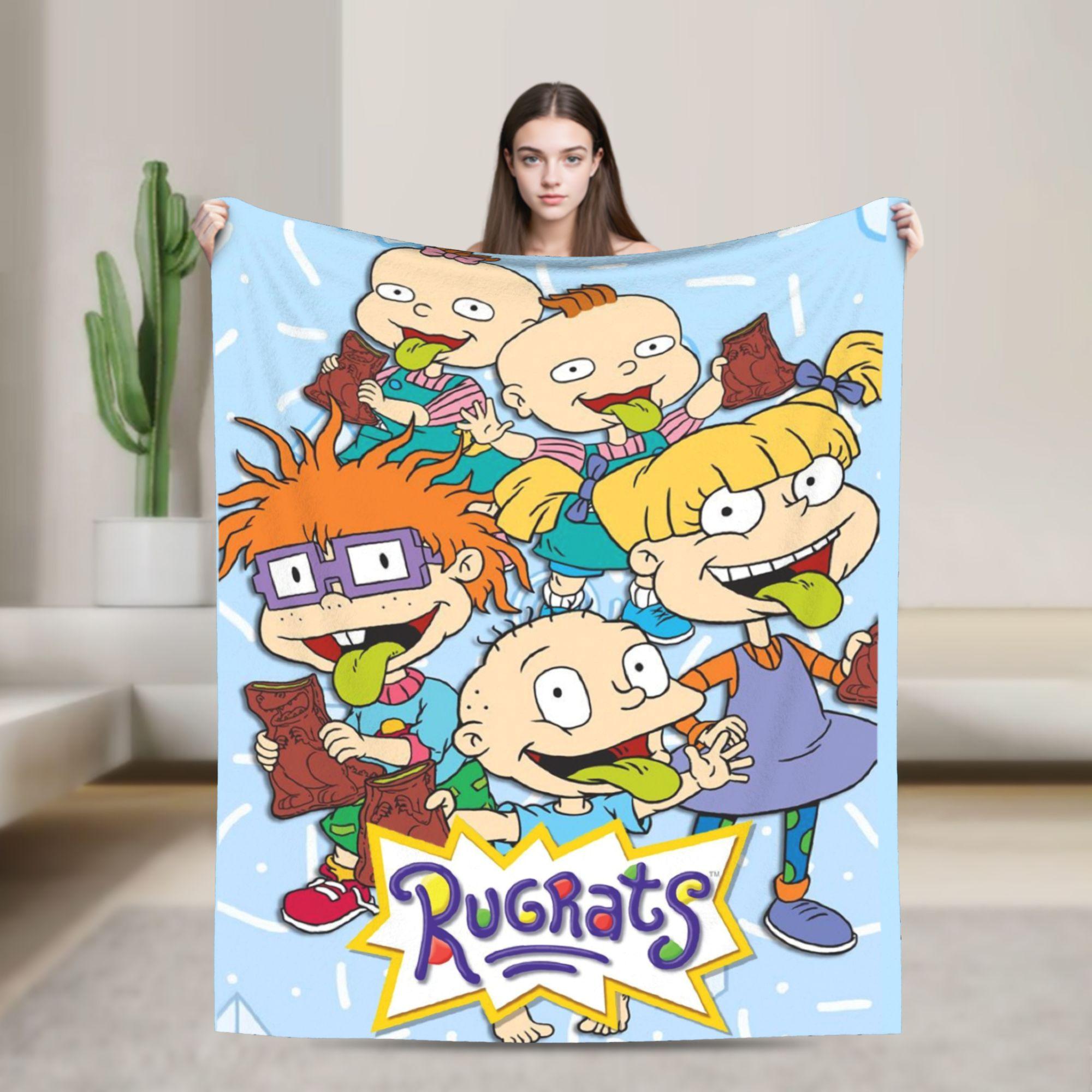 

Rugrats 90s Revival Character Blanket Camping Flannel Throw Blanket For Couch Chair Warm Custom DIY Quality Bedspread Gift 75cmx90cm