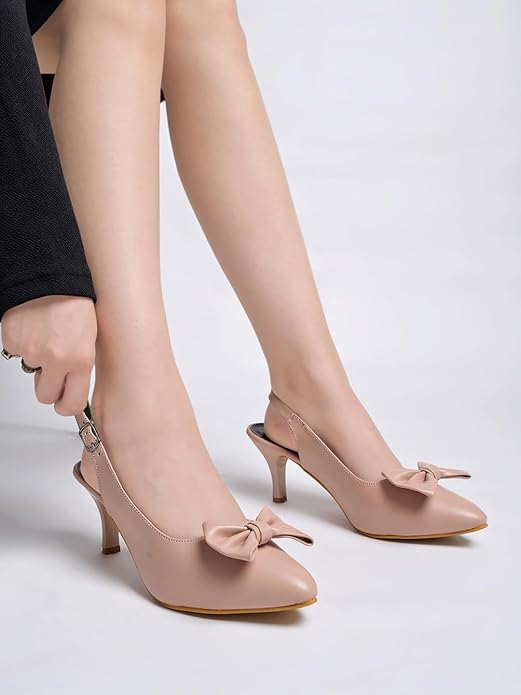 Shoetopia Damskie Stylowe Komfortowe Obcasy Lekka Amortyzująca Podeszwa | Sandały na Co Dzień i na Imprezę dla Kobiet Szpilki