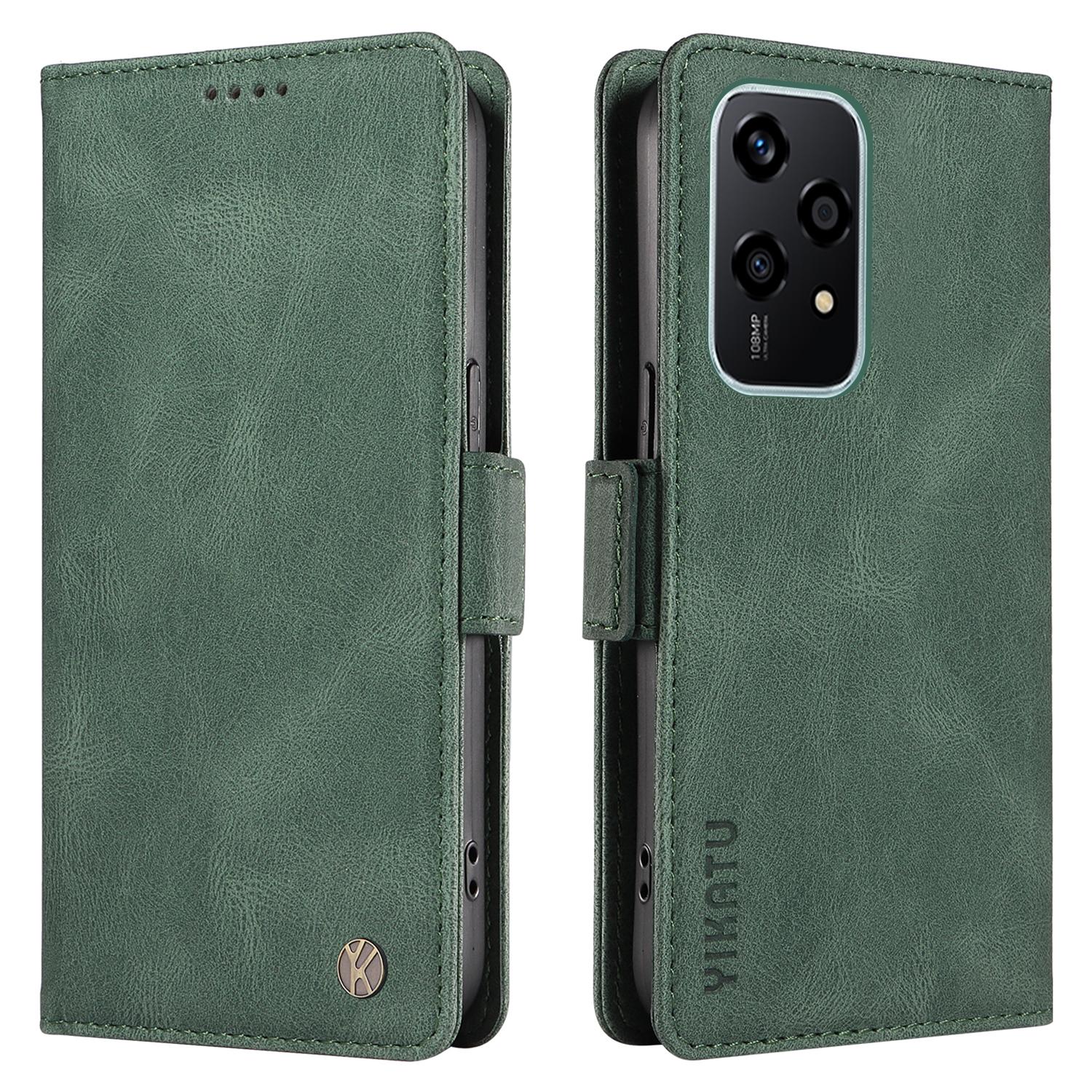 

YIKATU YK-005 For Honor 200 Lite Case Card Holders Skin-Touch Leather Magnetic Clasp Phone Cover Green