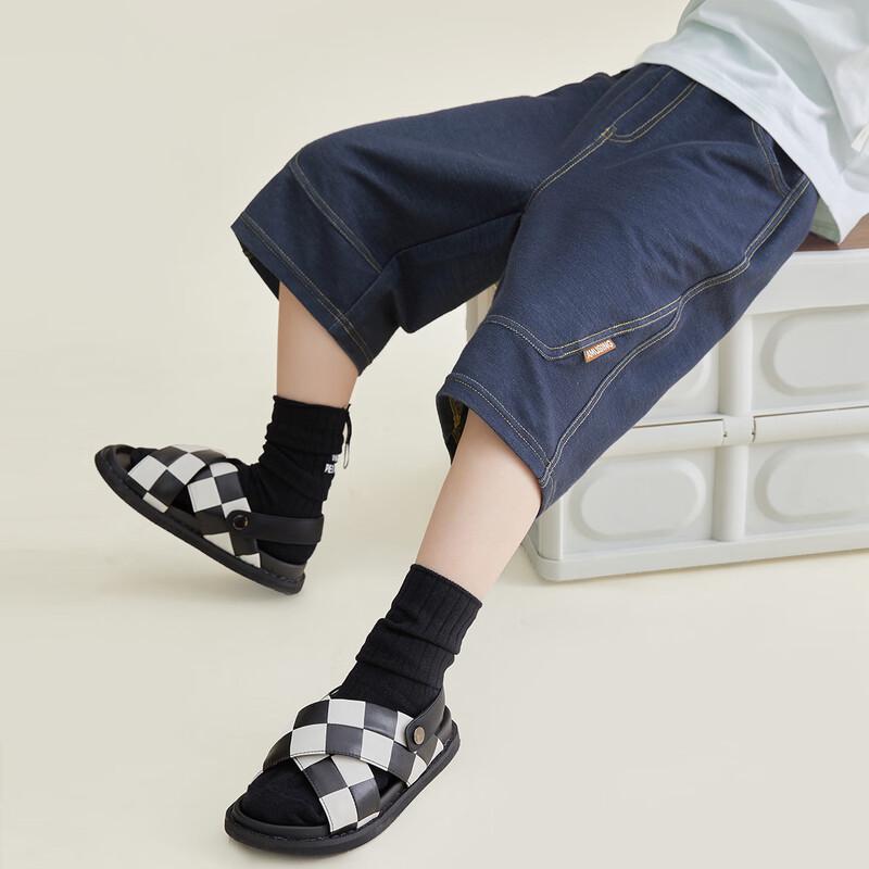 Boys  Summer Loose Fit Knit Denim Shorts 110