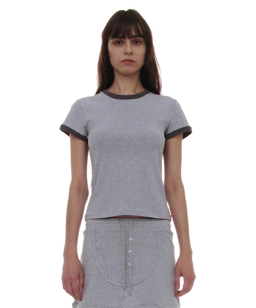 PARTIMENTO WOMEN Pwc Ringer Short Sleeve Tee_Melange