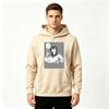 Men's Anime Print Pullover Hoodie, Casual Long Sleeve Sweatshirt with Cool Manga Character Graphic