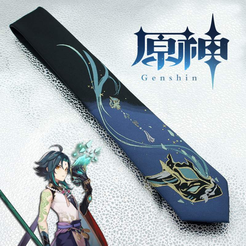 Genshin Impact Xiao Tie Anime Games Jk Cosplay Clothing Versatile Accessories