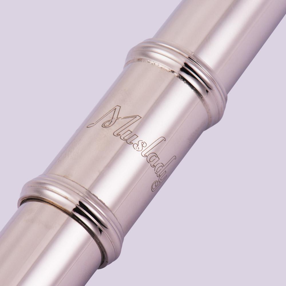 Muslady Flauta de agujero cerrado con 16 agujeros, flautas con llave C, instrumento de viento de madera de cuproníquel con limpieza