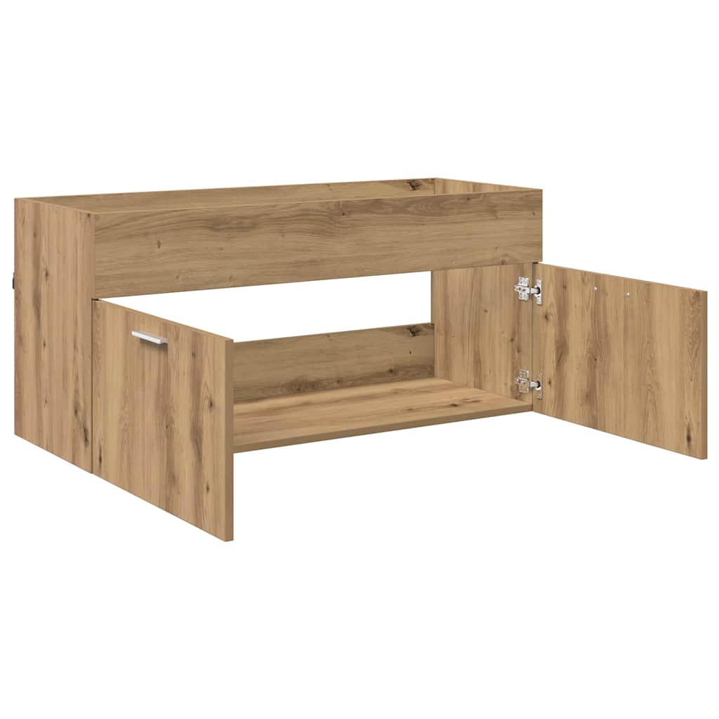 Washbasin Cabinet with Door Artisan Oak Wood Based Material