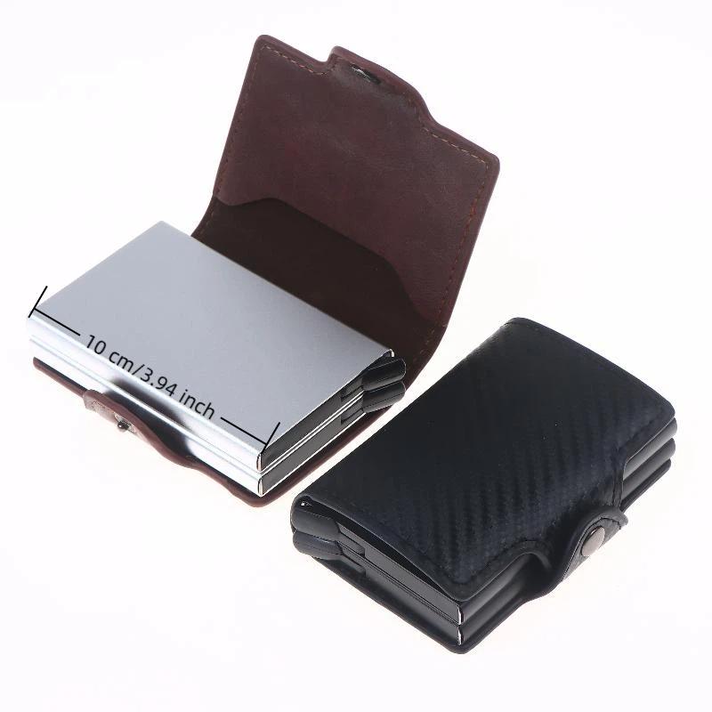 Large Capacity Double Layer Id Credit Card Holder Anti Rfid Blocking Protected Magic Wallet For Men Carbon Fiber Cardholder Case