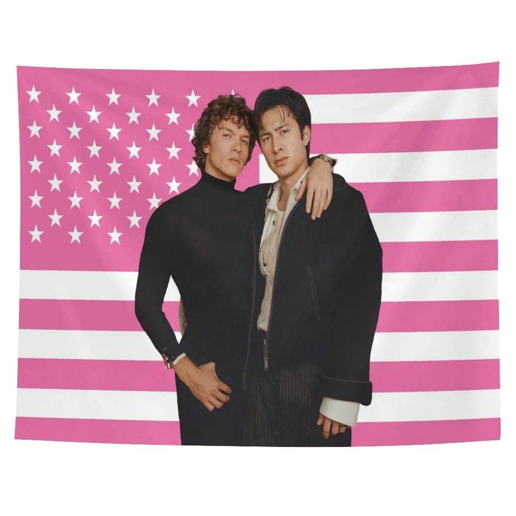 Heated Rivalry American Flag Tapestry Colorful USA Design Room Aesthetic Living Room Party Decor College Dorm Decor Barton