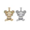 European and American Popular Color Frog Pendant with Copper Inlaid Zircon and Full Diamond Men's Hip-hop Necklace