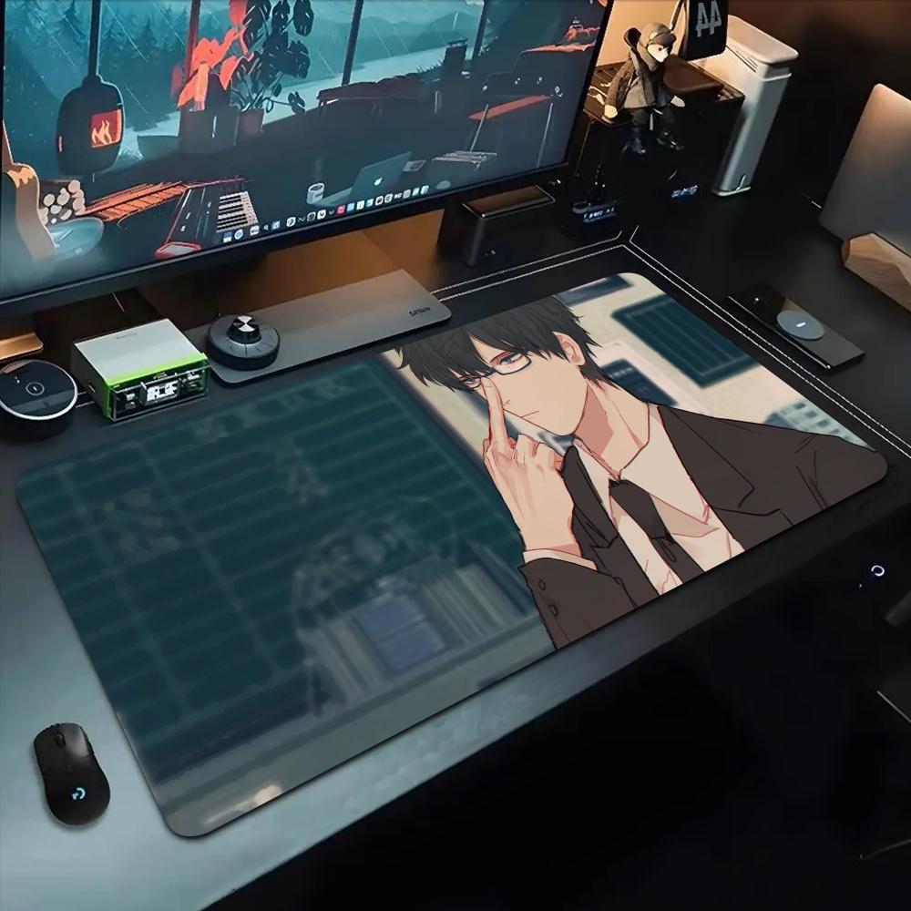 Anime glasses boy Mouse Pad 500X1000 mm Large Gaming Mousepad Gamer XL Rubber Otaku Keyboard Pad Laptop Desk Mat