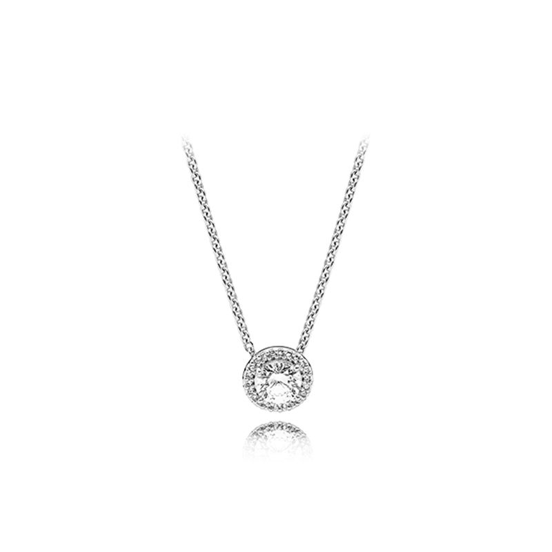 

Pandora 925 Silver Elegant Simple Necklace 45CM