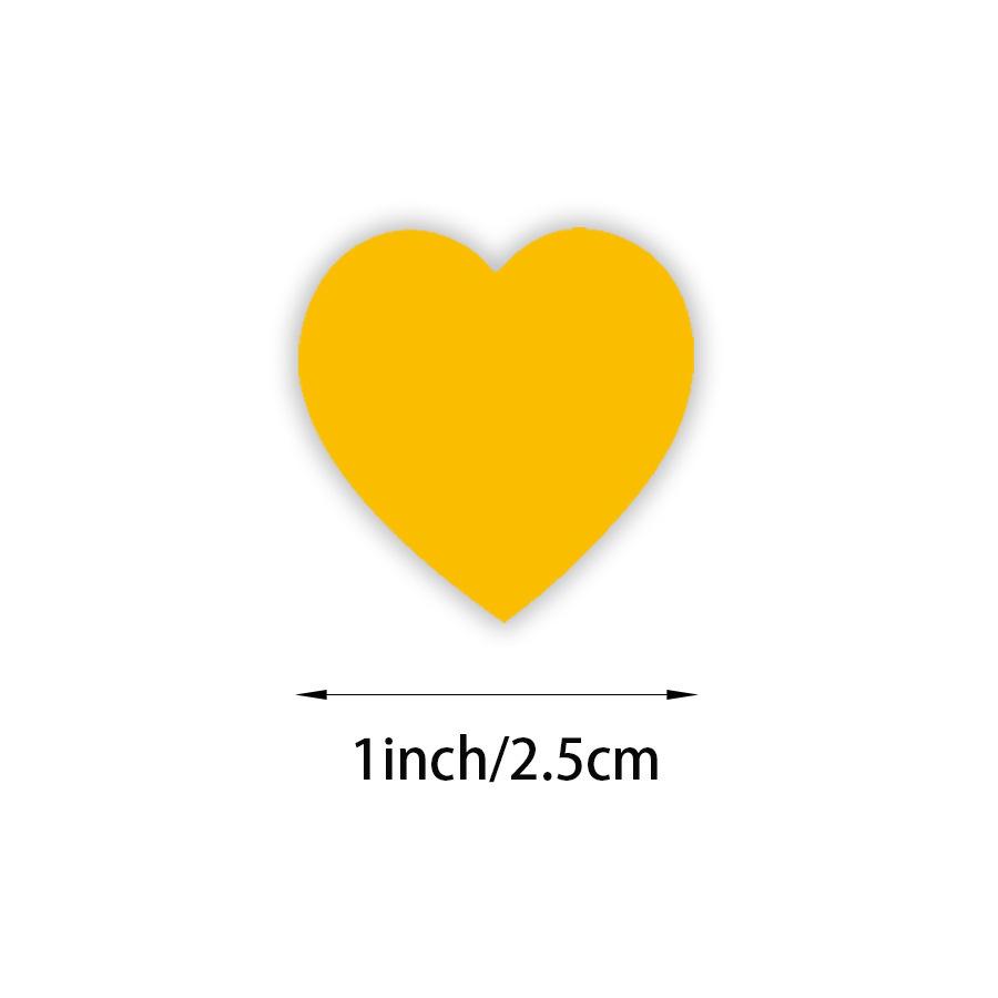 Heart-Shaped Love Stickers - 500 Self-Adhesive Labels per Roll