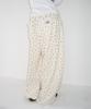 RONRON Floral Wide Sweat Pants Cream