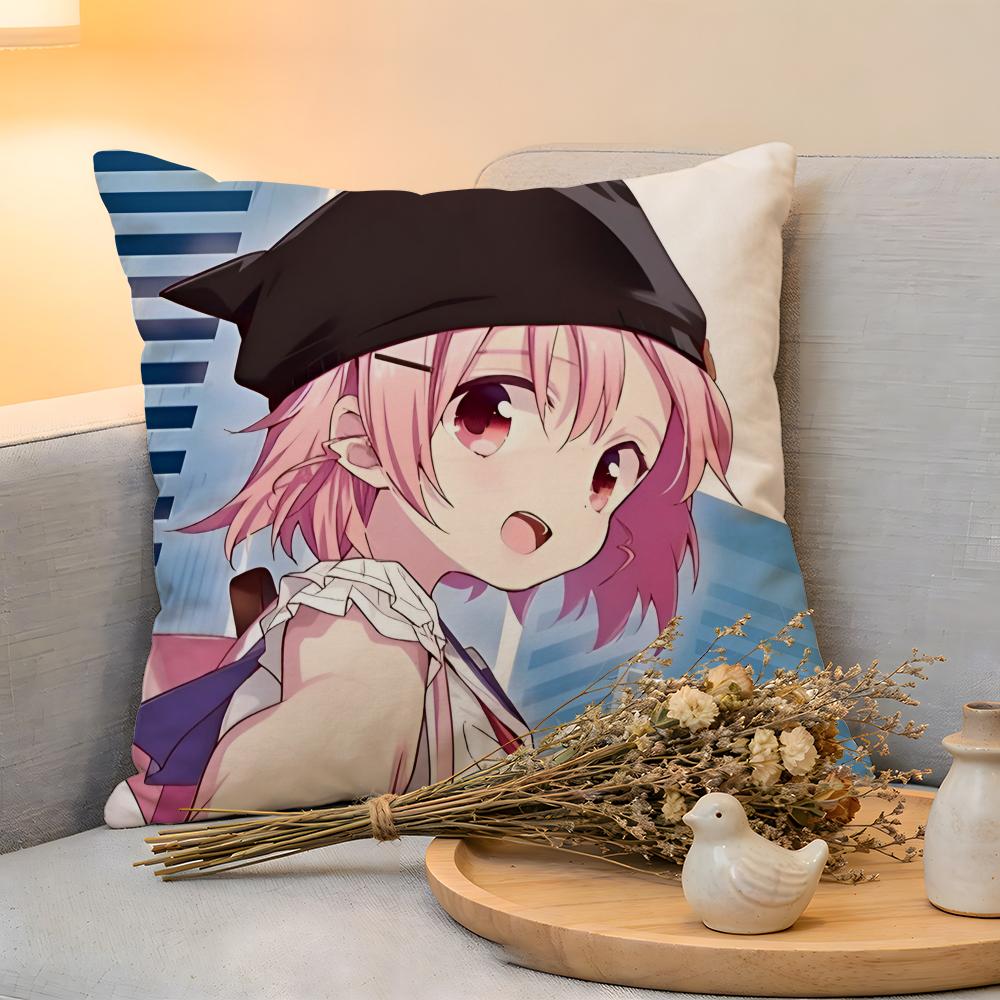 Kissenbezug Leinen Hautfreundlich Weich Dekorativer Bezug Für Sofa Heimdeko Kwaii Anime Niedlich SSchoolLives Kissenbezug