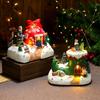 Christmas Resin Glow Rotating with Music Ornaments Christmas Gift Music Box Christmas Decorations