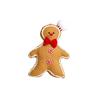 Gingerbread Man Plush Pom-Pom Christmas Tree Ornament