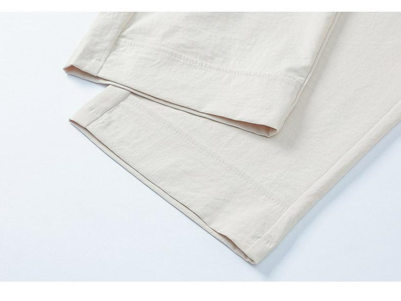 Dámské letní kalhoty s vysokým pasem a rovnými nohavicemi 2025 - Volné, tenké, ležérní pro mámy středního a staršího věku