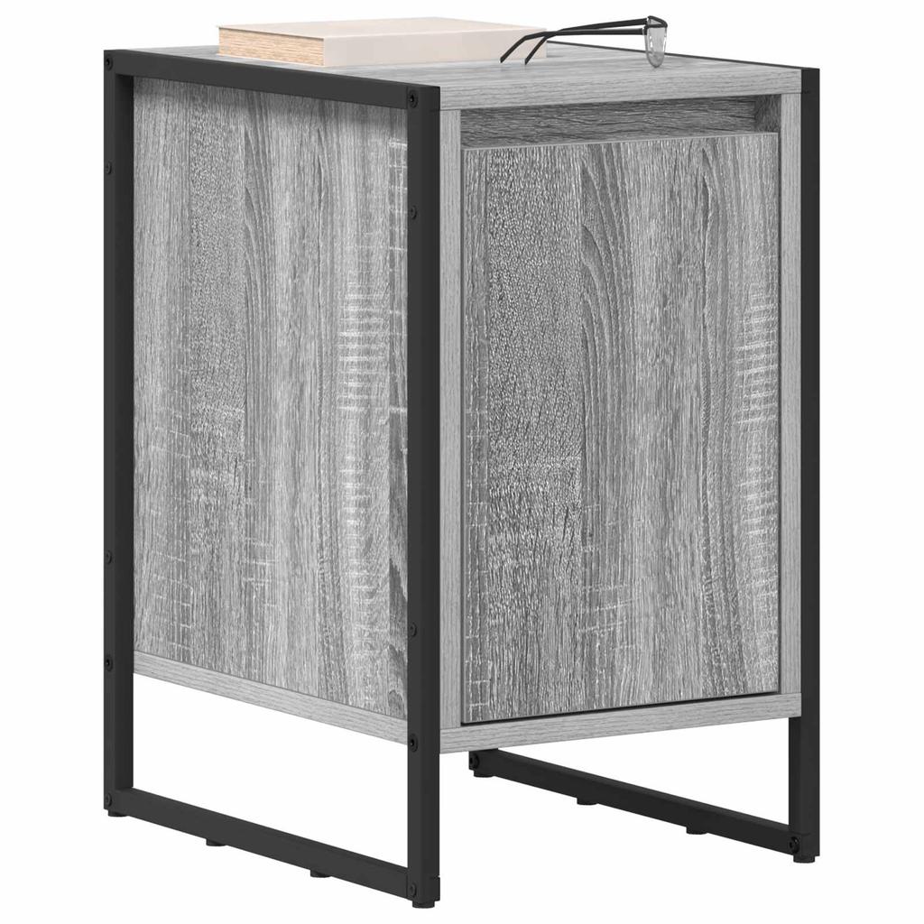Nightstand Set of 2 Grey Sonoma 39.5 x 30 x 50 cm Particleboard