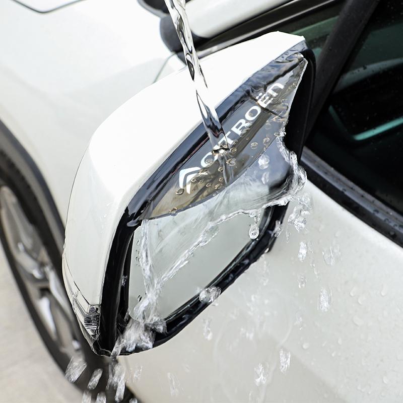 2Pcs PVC Car Rearview Mirror Rainproof Eyebrow Deflectors For Citroen C1 DS3 C2 C3 Vts C4 Saxo C4L C5 C6 C8 Xsara C3-XR Picasso ajx256