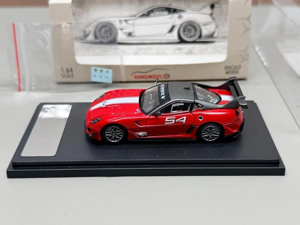 RM 1:64 Scale for 599XX Racing Sports with Openable Hood Diecast Model Car Miniature Collectible Toy Vehicle Models