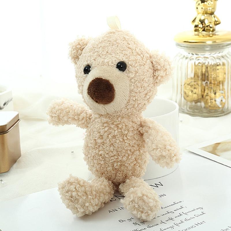 8in Stuffed for Doll Mini Bear Toy Soft Plush Toy Room Decoration Emotion Appease for Baby Girls Office Ornament Car Dec
