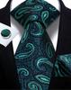 Mens Tie Paisley Jacquard Woven 8Cm Formal Business Wedding Necktie Pocket Square Set Suit Cravat High Quality Handmade Gravata