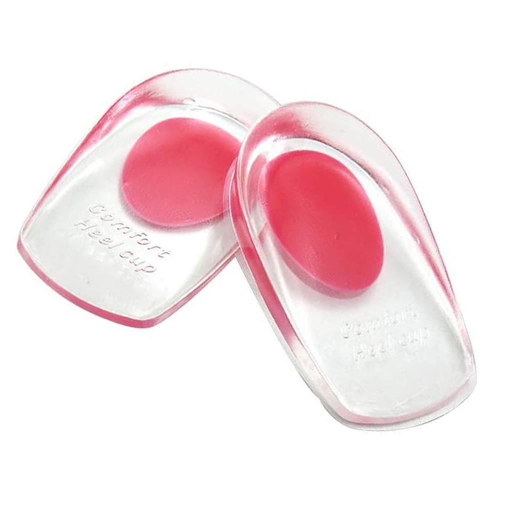 2 Pairs Silicone Half Heel Pad Transparent Insole Half Pad Increased Shoe Mat