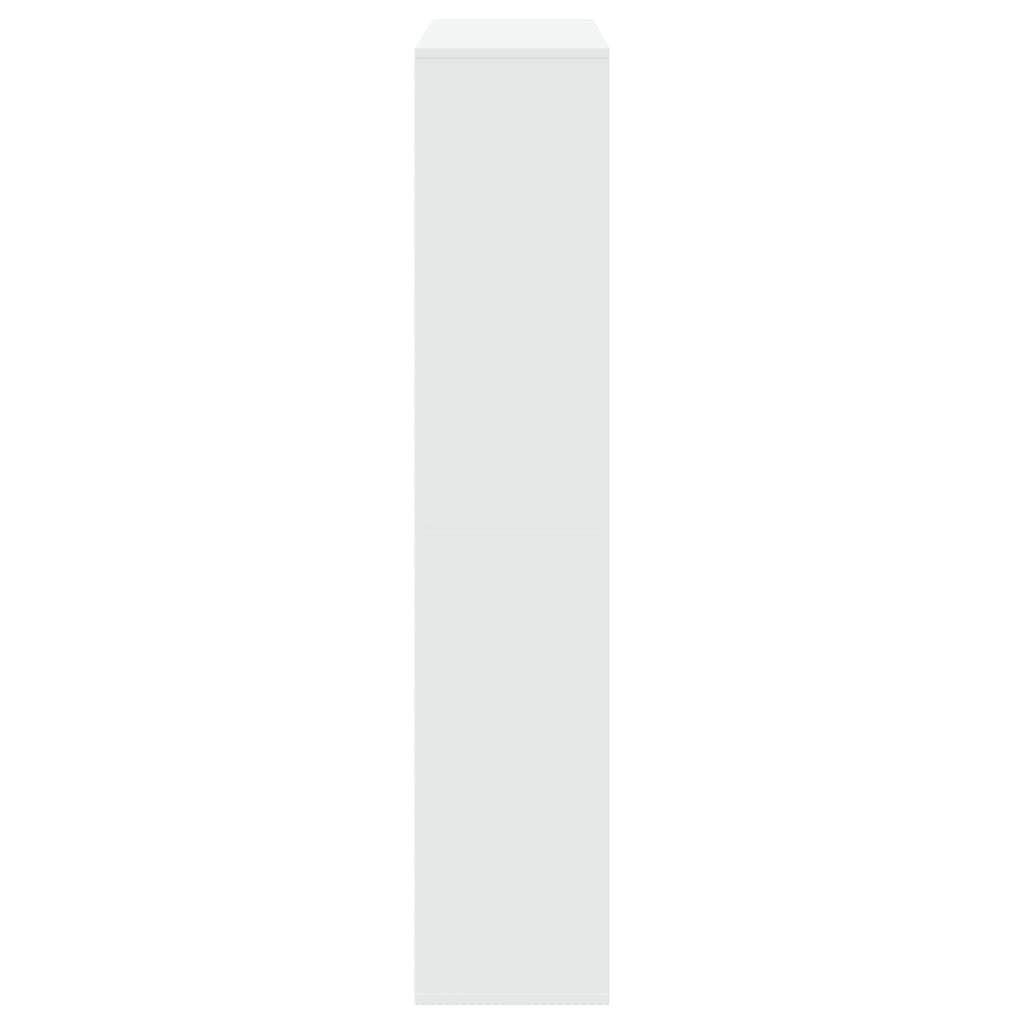 Bookshelf White 102x29x143 cm Engineered Wood