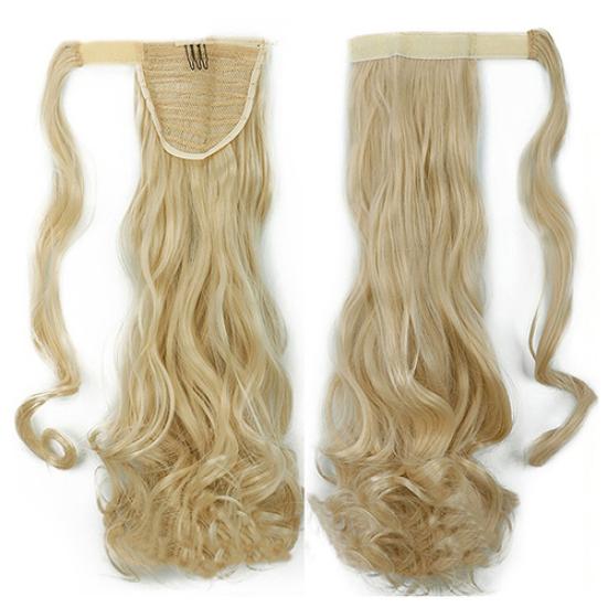 

Женские красивые длинные волнистые парики с хвостиком, наращивание хвоста, зажим для волос света блондинка