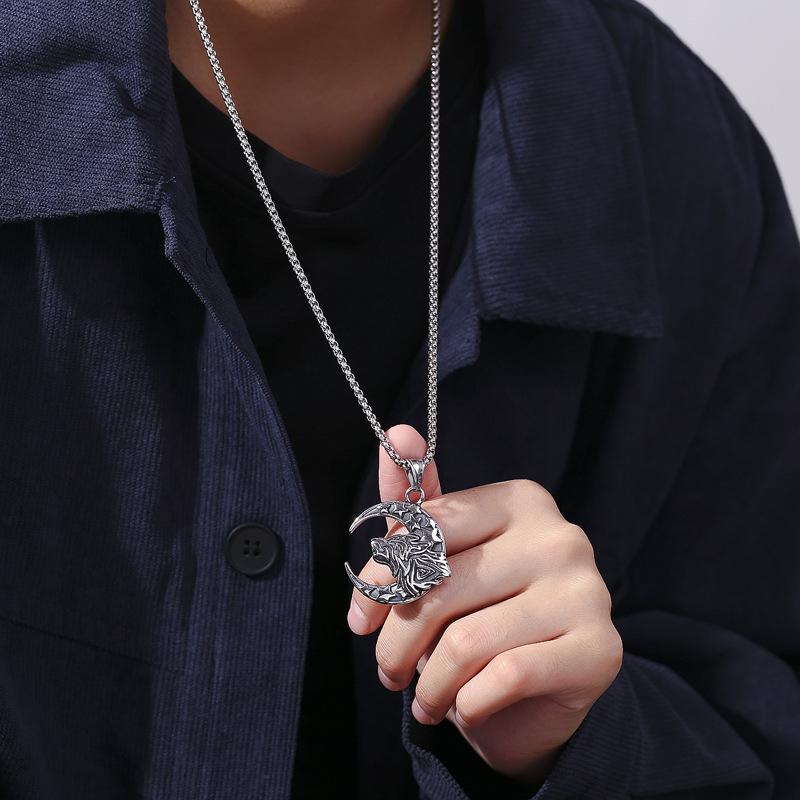 Fashion Trend Star Leopard Head Necklace Pendant