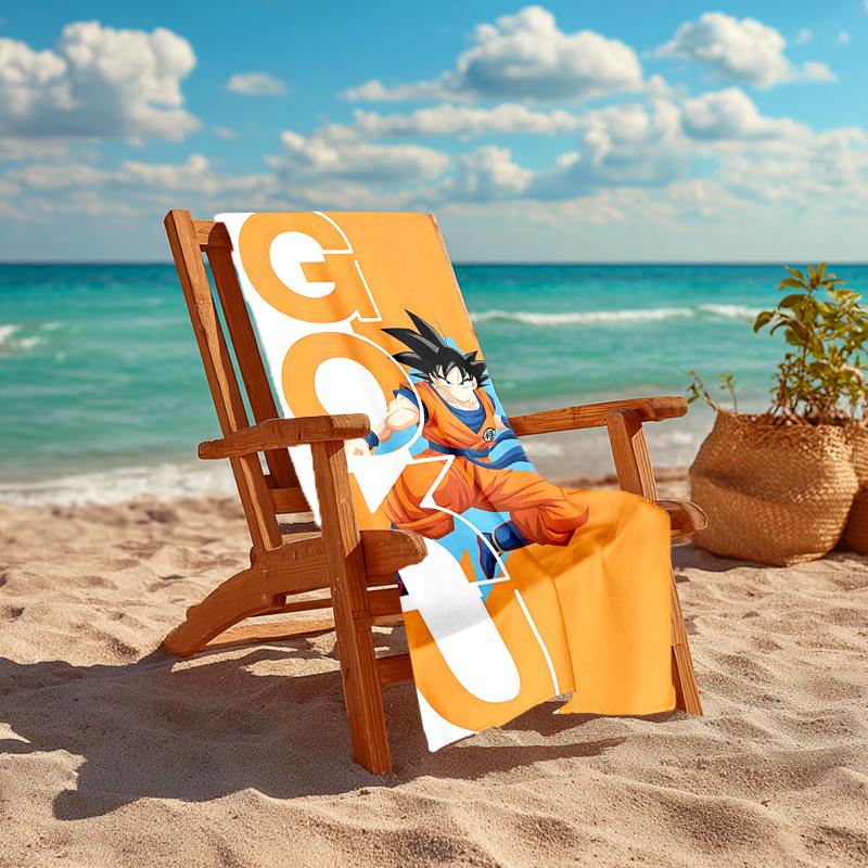 1Pc Goku'S Dynamic Leap Beach Towel, Quick Dry, Multi-Use for Beach Pool Gym Yoga Home Travel, Christmas, Halloween, Xmas Gift M92983