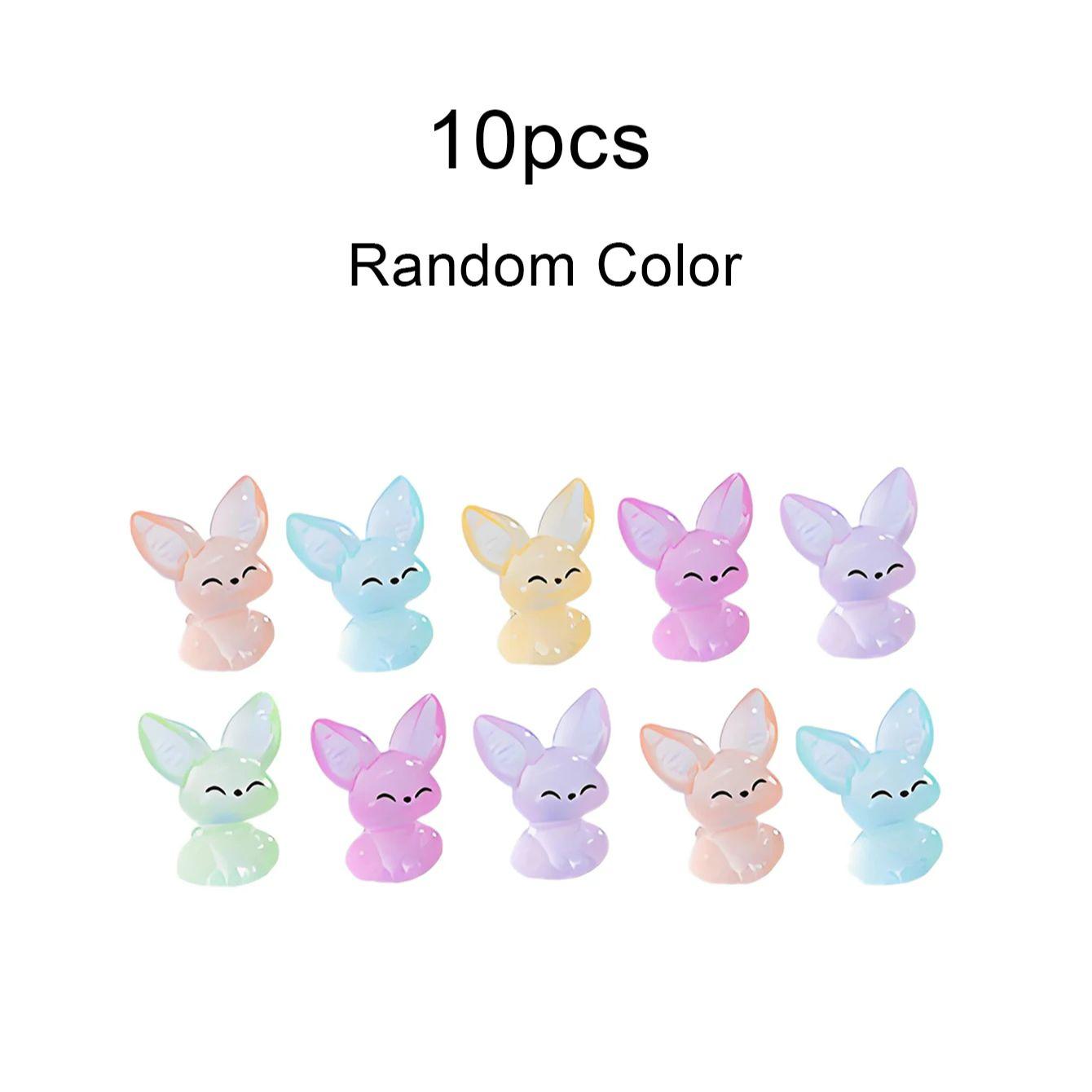 

Нетоксичні прикраси-лисички, що світяться в темряві, 10/20 шт., Світні фенеки для декору саду фей, Нічний світильник