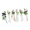 Wedding Chair Back Flower Artificial Lifelike Full Shape Rich Layers Elegant Rose Wedding Party Chai