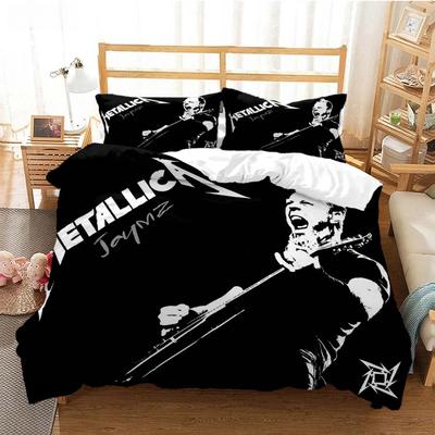 Metal Music Band MMetallica Bedding Collection Single Twin Full Queen King Size Bed Collection Adult Kid Bedroom Duvet Cover Collection Home Textile