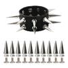 Clous à pointes Rivets Métal Argenté Rivets Décoratifs Punk, 10 Pièces Rivets Pointus à Visser Boucles Bouton Gothique pour Artisanat DIY