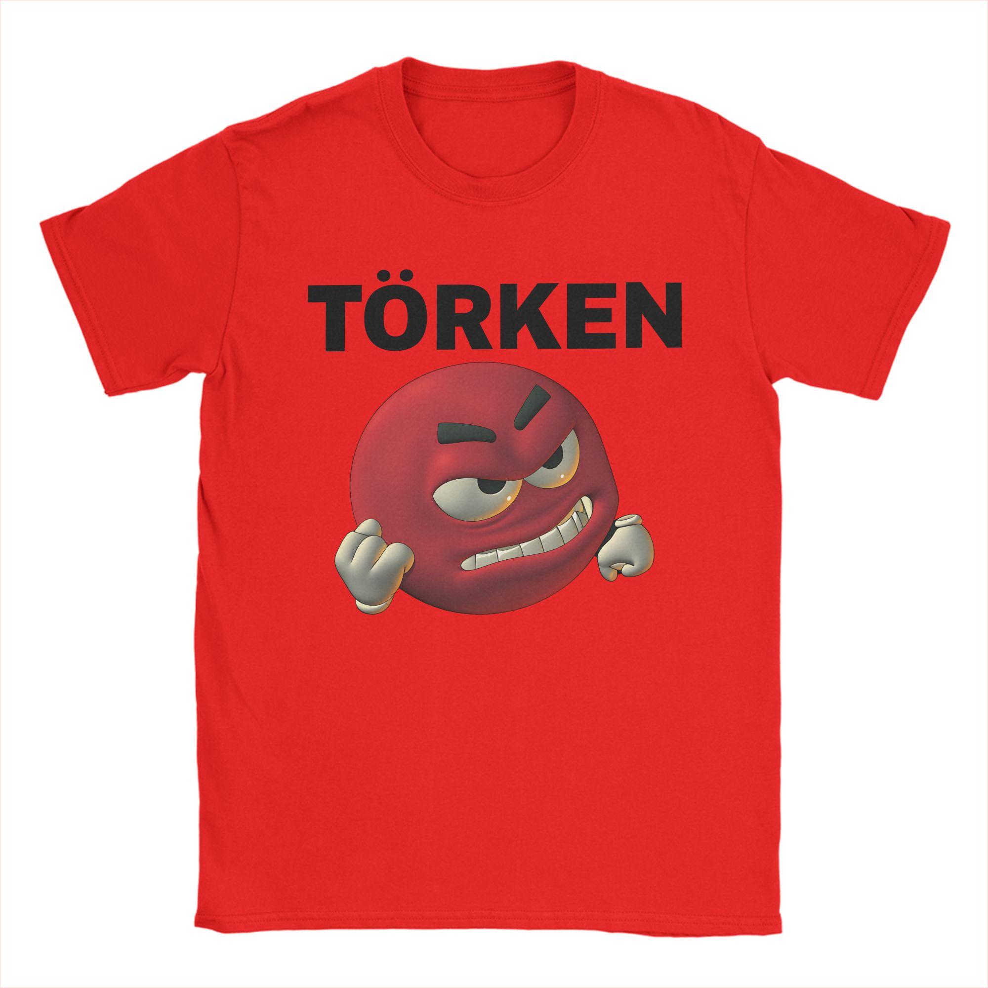 

Турецкий мем с футболкой с принтом Bold TORken Летние хлопковые футболки для взрослых Повседневная футболка с принтом Короткий рукав Уличная одежда Футболки S