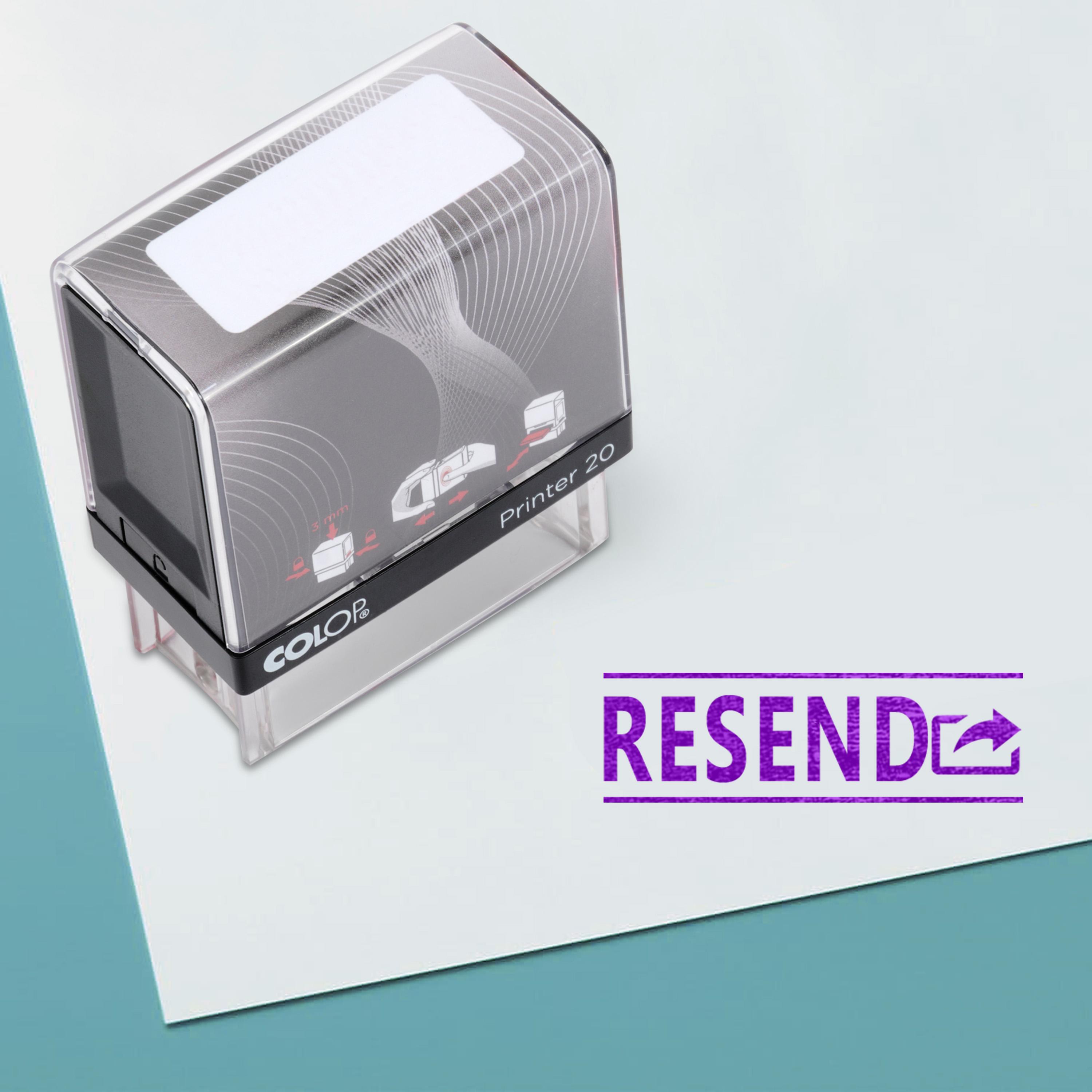 

Printtoo Personal Self Inking Rubber Stamp Custom Colop Office Stationary P20 Mini Stamper 14 mm x 38 m Фіолетовий