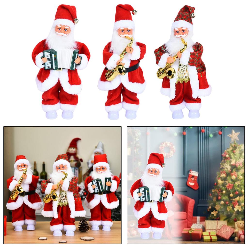 Santa Claus Toy Electric Holiday Atmosphere Gift Decoration Wiggle Toy Ornament Twerking Santa Claus for Christmas Kids Children