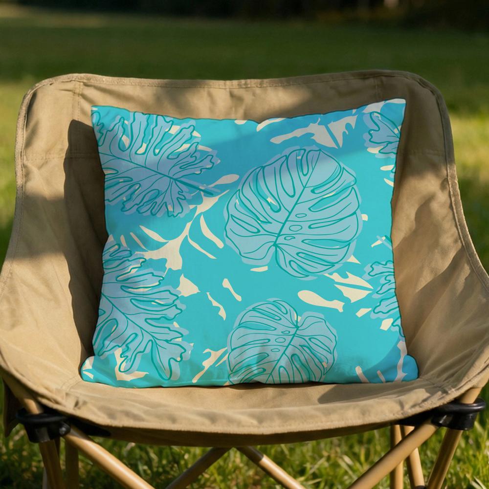 Tropical Palm Leaves Cushion Cover Soft Reversible Durable Pillow Cover MultiScene Use for Home Car Daily Comfort