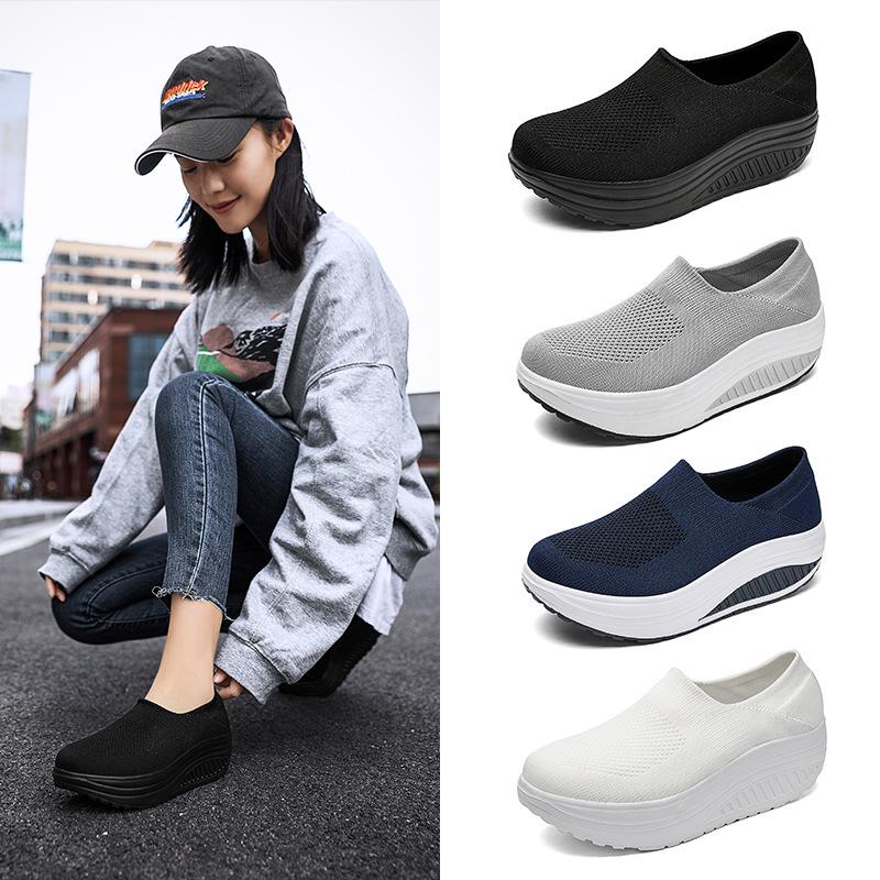 Plus Size Lightweight Slip-On Sneakers with Thick EVA Sole for Nurses